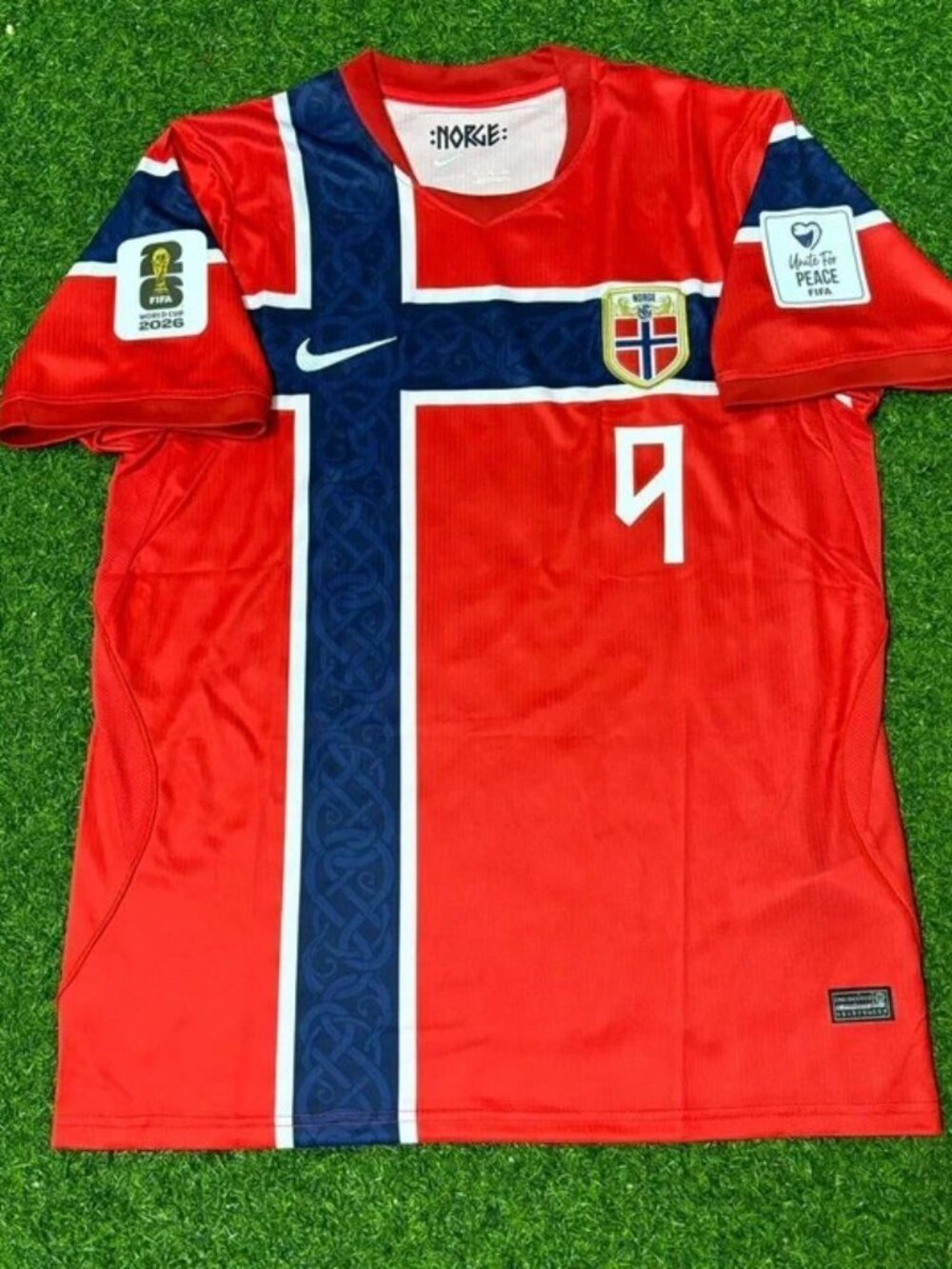 Erling Haaland #9 Norway World Cup 2026 Home Football Shirt